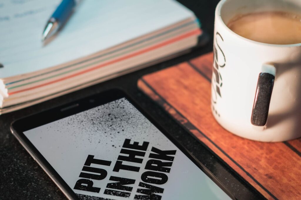 cup of coffee on desk